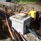 Errichtung der Hauptwassersammlers und einer Kompaktanlage in Rabenstein, Moos in Passeier